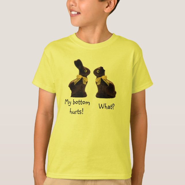 Easter Chocolate Bunny tee shirt (Front)