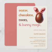 Easter Chocolate Egg Invitation Sweet Spring Party