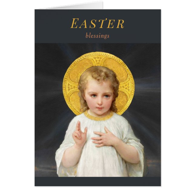 Easter Christ child blessing Émile Munier Card (Front)