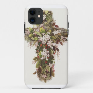 Easter Christian Cross of Flowers Cut Out Case-Mate iPhone Case