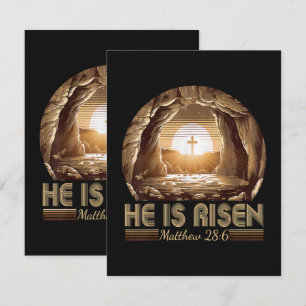Easter Christian He is Risen Jesus Announcement