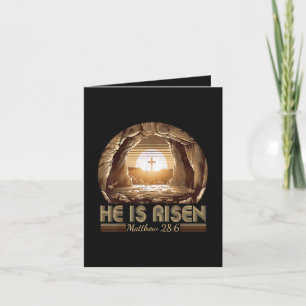 Easter Christian He is Risen Jesus  Holiday Card