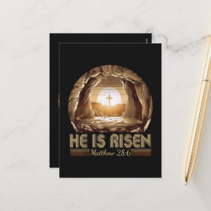 Easter Christian He is Risen Jesus Holiday Postcard