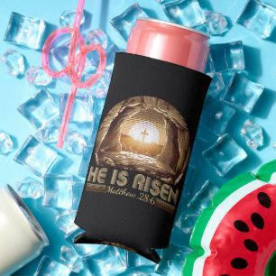 Easter Christian He is Risen Jesus  Seltzer Can Cooler