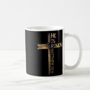 Easter Christian He Is Risen Sun Resurrection Men Coffee Mug