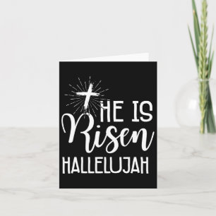 Easter Christians Jesus He Is Risen Hallelujah Men Card