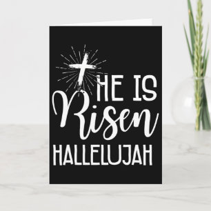 Easter Christians Jesus He Is Risen Hallelujah Men Card