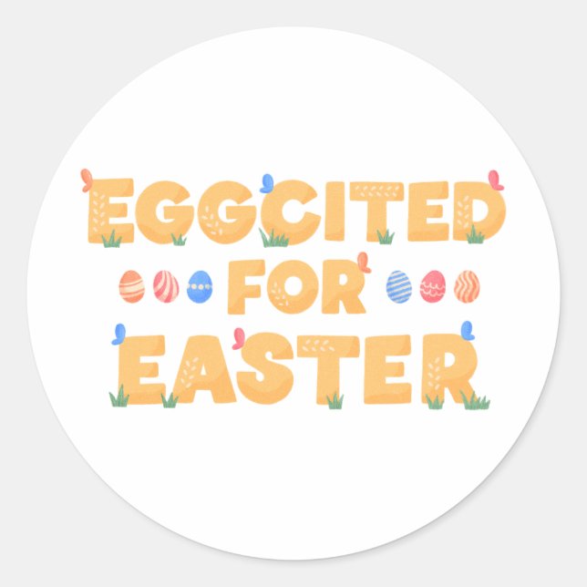 Easter Classic Round Sticker (Front)