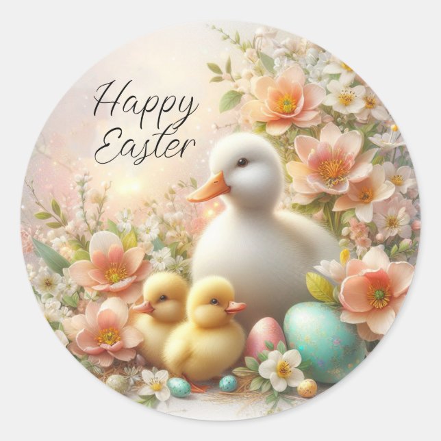 Easter Classic Round Sticker (Front)
