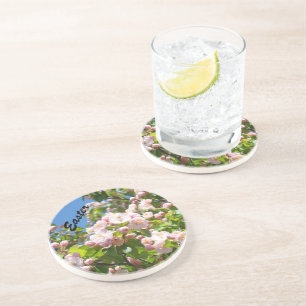 Easter coasters Pink Flower Blossoms Holidays