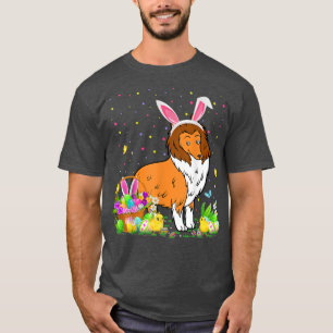 Easter Collie Dog Bunny Egg Hunting Collie Easter T-Shirt