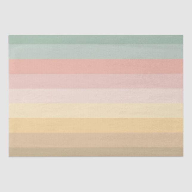 Easter Colour Stripes Pattern Tissue Paper (Front)