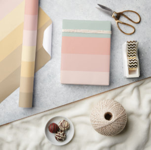 Easter Colour Stripes Pattern Wrapping Paper