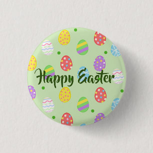 Easter colourful Eggs Festive 3 Cm Round Badge