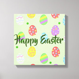 Easter colourful Eggs Festive Canvas Print
