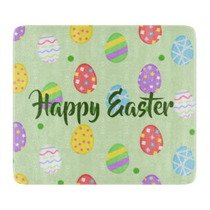 Easter colourful Eggs Festive Cutting Board