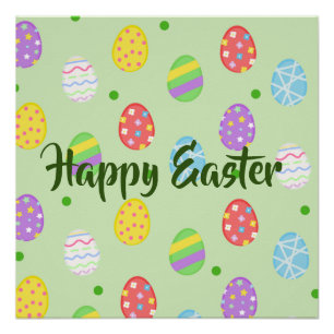 Easter colourful Eggs Festive         Poster