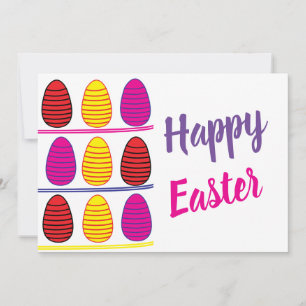 Easter Colourful Happy Easter Eggs Easter  Holiday Card