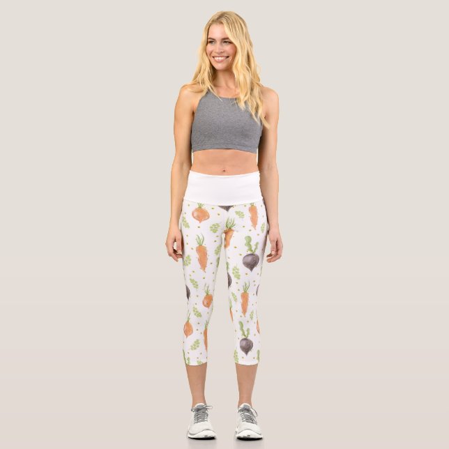 Easter Cookie Cutters Capri Leggings (Front)