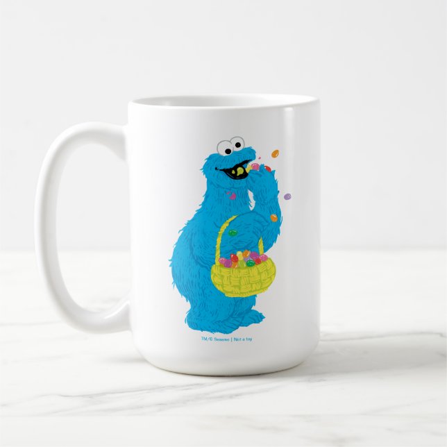 Easter Cookie Monster Coffee Mug (Left)