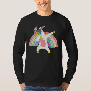 Easter corn dabbing unicorn easter day T-Shirt