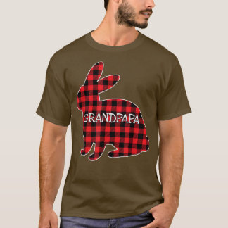 Easter Costume Red Plaid Bunny Graphic Grandpapa M T-Shirt