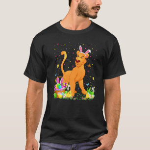 Easter Cougar Bunny Egg Hunting Cougar Easter Sund T-Shirt
