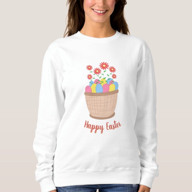 Easter Cozy Spring Comfort Aesthetic Artwork Sweatshirt (Front)