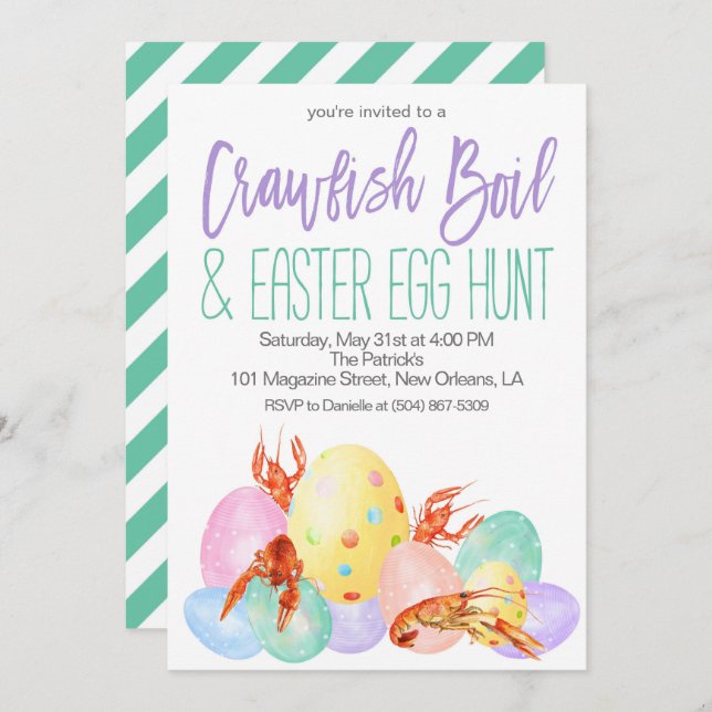 Easter Crawfish Boil Invitation (Front/Back)