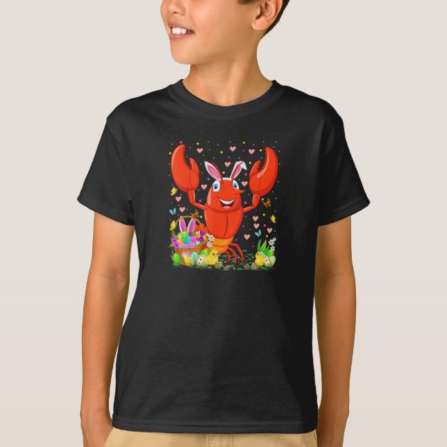 Easter Crawfish Bunny Egg Hunting Crawfish Easter  T-Shirt (Front)