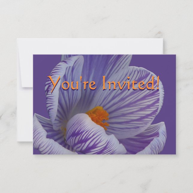 Easter Crocus Invitations Easter Cards Personalise (Front)