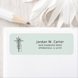 Easter Cross He is Risen Floral Pastel Green