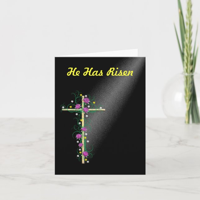 Easter Cross Jesus Resurrection Card (Front)