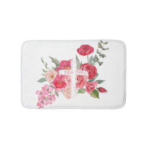 Easter/Cross/John3:16/Jesus Bath Mat