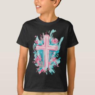 Easter Cross With Florals T-Shirt
