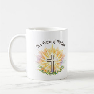 Easter Cross with Flowers - Editable Christian Mug