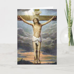 Easter Crucifixion Religious Card