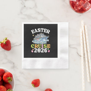 Easter Cruise 2026 Vacation Bunny Ship Spring Napkin