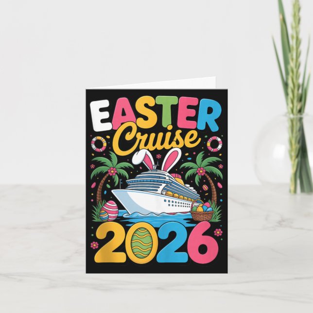 Easter Cruise 2026 Vacation Matching Retro Squad Card (Front)