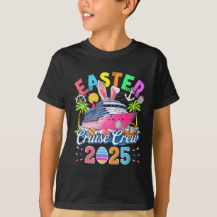 Easter Cruise Crew 2025 Colorful Cruise Ship Eggs  T-Shirt