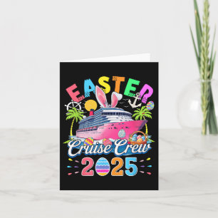 Easter Cruise Crew 2025 Colourful Cruise Ship Eggs Card