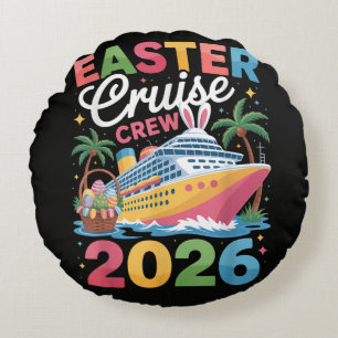 Easter Cruise Crew 2026 Matching Family Vacation Round Cushion