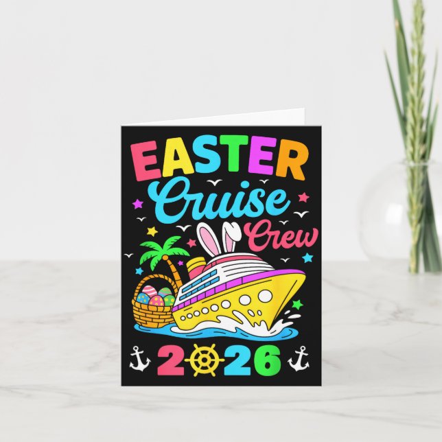 Easter Cruise Crew 2026 Matching Illustration Card (Front)