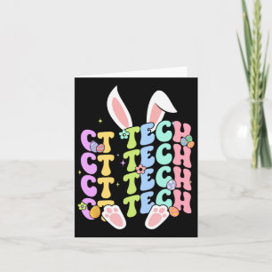 Easter Ct Tech Bunny Ct Tech Easter Day Men Women  Card