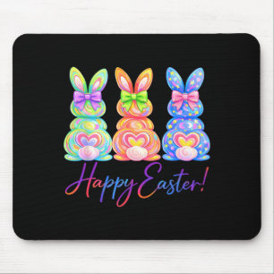 Easter Cute Bunny Coquette Bow Tie Dye Rabbit Teen Mouse Pad