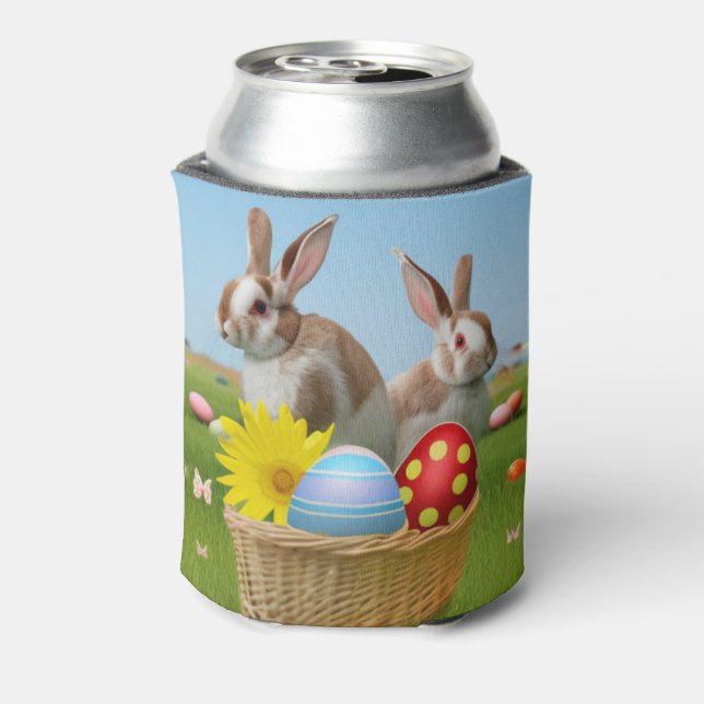 Easter Cute Bunny for a positive mood    Can Cooler (Can Back)