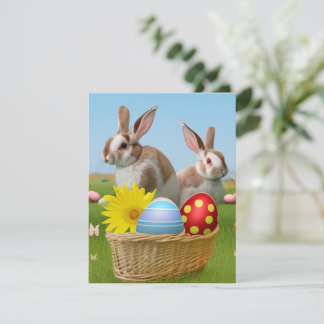 Easter Cute Bunny for a positive mood   Enclosure Card (Standing Front)