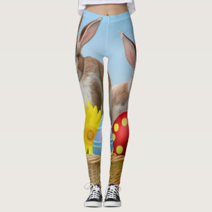 Easter Cute Bunny for a positive mood Leggings