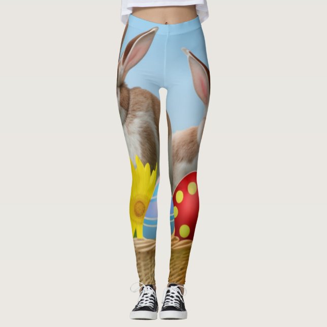 Easter Cute Bunny for a positive mood   Leggings (Front)