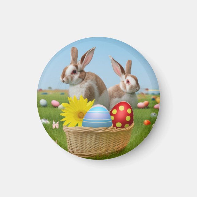 Easter Cute Bunny for a positive mood   Magnet (Front)